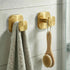 Suction Cup Hooks for Inside Shower,Heavy Duty Reusable No-Drill Hooks for Bathroom Wall,Glass,Windows,Tile-for Hanging Towels,Robes,Loofah - Wreath Hangers for Front Door,4packs (Gold)