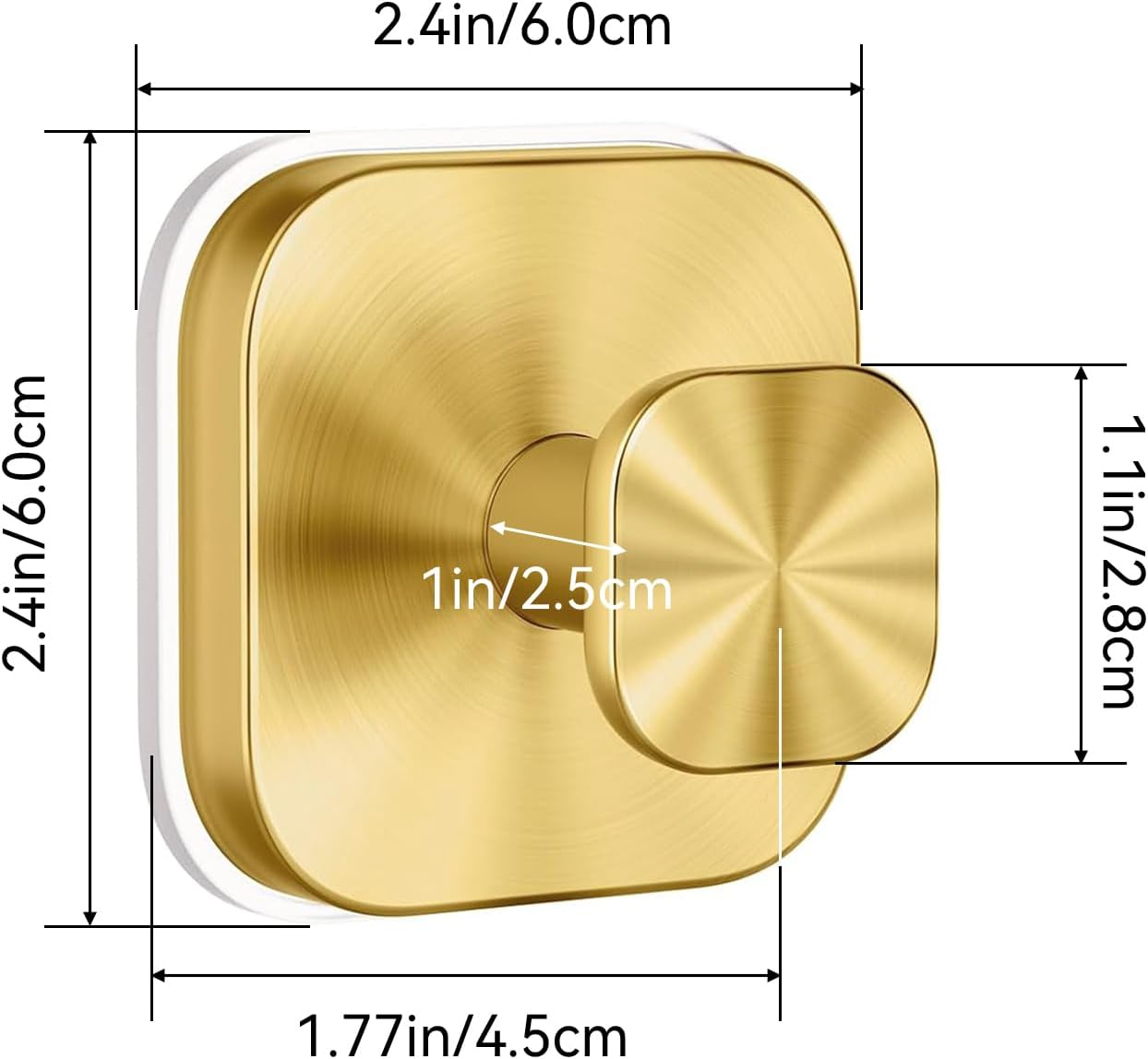 Suction Cup Hooks for Inside Shower,Heavy Duty Reusable No-Drill Hooks for Bathroom Wall,Glass,Windows,Tile-for Hanging Towels,Robes,Loofah - Wreath Hangers for Front Door,4packs (Gold)