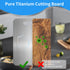 Titanium Cutting Board for Kitchen, Food-Grade 304 Stainless Steel Cutting Board, Suitable for Meat, Fruits and Vegetables (15.1 × 11 inches and 13.4 × 9 inches)