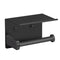 (True color)  1pc Toilet Paper Holder with Shelf, Bathroom Tissue Storage Rack, Wall-Mounted Paper Towel Dispenser, Stainless Steel Bathroom Paper Holder, Bathroom Accessory