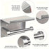 (True color)  1pc Toilet Paper Holder with Shelf, Bathroom Tissue Storage Rack, Wall-Mounted Paper Towel Dispenser, Stainless Steel Bathroom Paper Holder, Bathroom Accessory