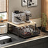 Modern Kitchen Microwave Shelf with Drawer: Sturdy and solid structure, designed to save counter space for storing appliances, utensils, dishes, and household items. Minimalist design suitable for 1000+ scenarios, chosen by 1000 households, WHITE