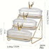Fashion Three-Tier Covered Snack and Fruit Tray - Sturdy Metal Frame, Nordic Design, Suitable for Kitchen, Living Room, and Parties | Perfect for Holding Dried Fruits, Candies, Nuts | Easy to Clean, Versatile Appetizer Plate, Ideal for Serving and Hosting