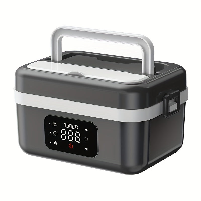 Electric Heating Insulated Lunch Box | 304 Stainless Steel Portable Insulated Storage Container, Suitable for Office, Camping, Picnics | Compact Insulated Food Container with Charging Function, No Water Needed(white)