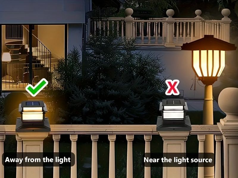Solar Post Cap Lights 6‑Pack – LED, Dusk‑to‑Dawn, IPX4, Nickel Battery