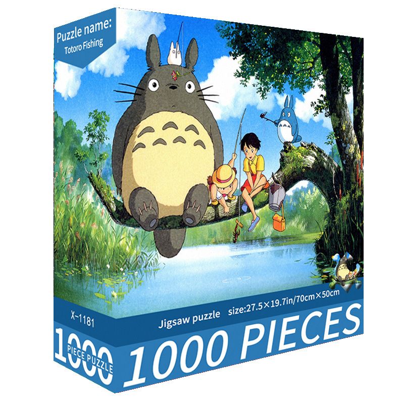 (2 PCS) 1000-Piece My Neighbor Totoro Jigsaw Puzzle - High Difficulty Stress-Relief  Toy