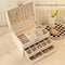 White High-end Jewelry Storage Box for Necklaces, Earrings, Ear Studs, Bracelets, Rings, Exquisite Accessories, Gold, and Jewelry – Large Capacity, Ideal as a Gift for Mother’s Day, Father’s Day, Teacher’s Day, Halloween, Thanksgiving, and Christmas.