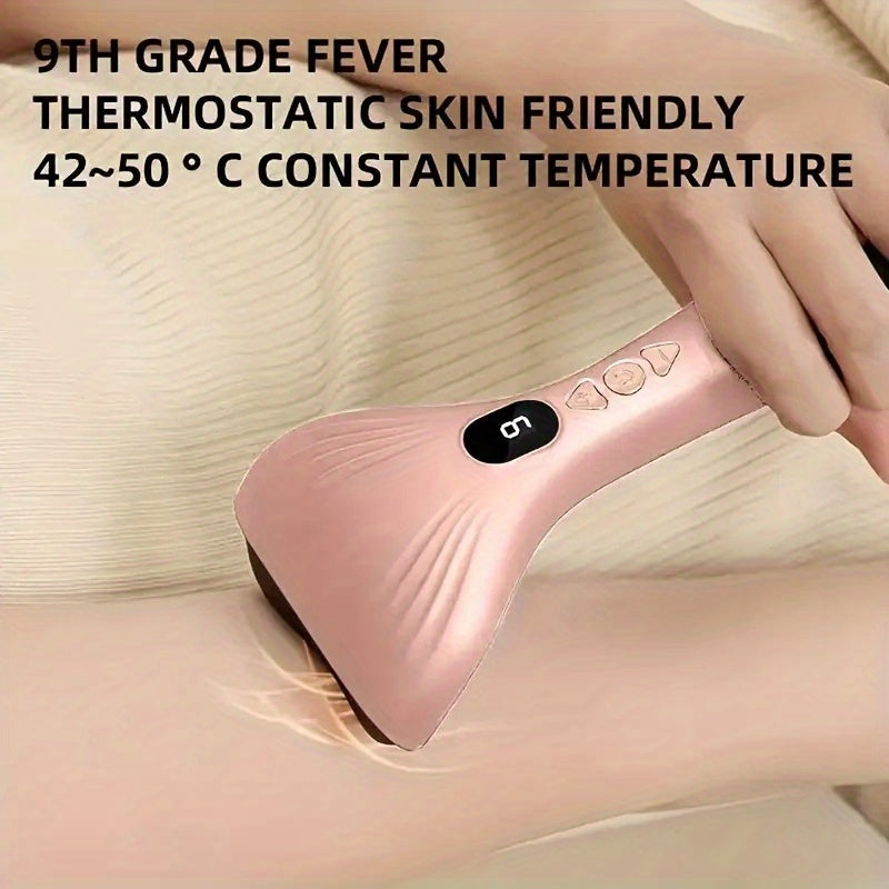 USB Electric Gua Sha Massager, Electric Massager, Heated Vibration Gua Sha Board, Suitable for Neck, Shoulder, and Back Massage Tools, Ideal for Beauty/Daily Relaxation, Home Personal Care Tool（green）