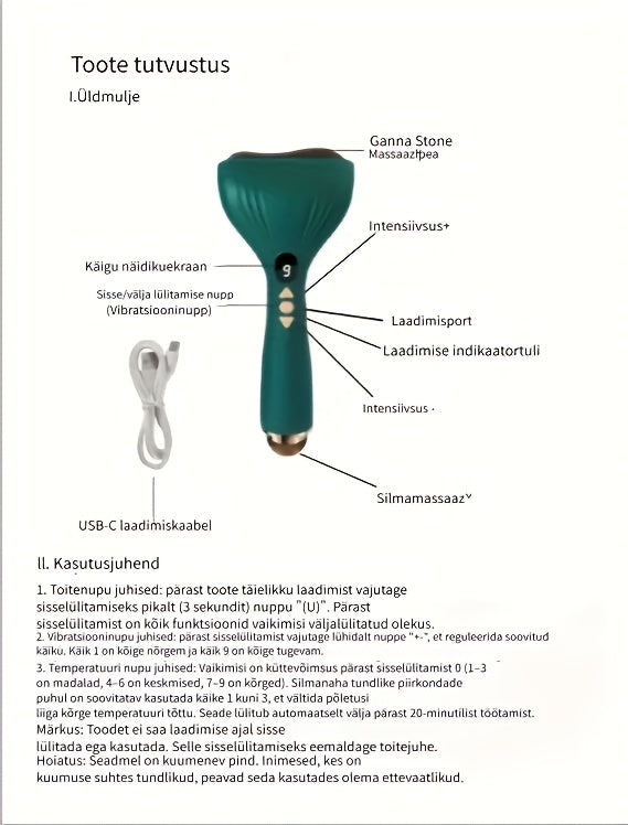 USB Electric Gua Sha Massager, Electric Massager, Heated Vibration Gua Sha Board, Suitable for Neck, Shoulder, and Back Massage Tools, Ideal for Beauty/Daily Relaxation, Home Personal Care Tool（green）