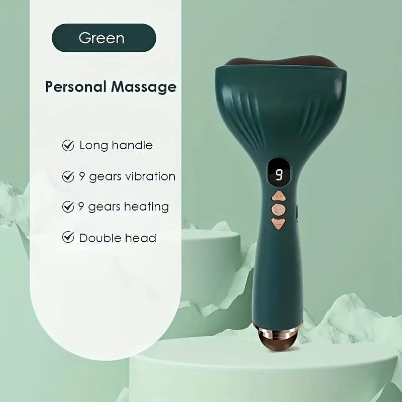 USB Electric Gua Sha Massager, Electric Massager, Heated Vibration Gua Sha Board, Suitable for Neck, Shoulder, and Back Massage Tools, Ideal for Beauty/Daily Relaxation, Home Personal Care Tool（WHITE）