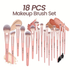 MAANGE 18-piece professional makeup brush set, including 18 makeup brushes + velvet cloth bag, soft brush hair makeup brushes, foundation brush, eye shadow brush, blending brush, concealer brush, eyeliner brush, skin-friendly powder puff set, travel porta