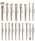 MAANGE 18-piece professional makeup brush set, including 18 makeup brushes + velvet cloth bag, soft brush hair makeup brushes, foundation brush, eye shadow brush, blending brush, concealer brush, eyeliner brush, skin-friendly powder puff set, travel porta