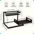 Kitchen sink storage box, pull-out cabinet storage box 2-layer sliding sink rack cabinet storage rack, kitchen bathroom cabinet sink drain storage pull-out frame