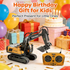 2.4G Remote Control Excavator Alloy Excavator Model Engineering Car Remote Control Car Boy Girl Unlimited Rotation - Larger 1/18 Scale Remote Control Excavator