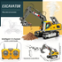 2.4G Remote Control Excavator Alloy Excavator Model Engineering Car Remote Control Car Boy Girl Unlimited Rotation - Larger 1/18 Scale Remote Control Excavator