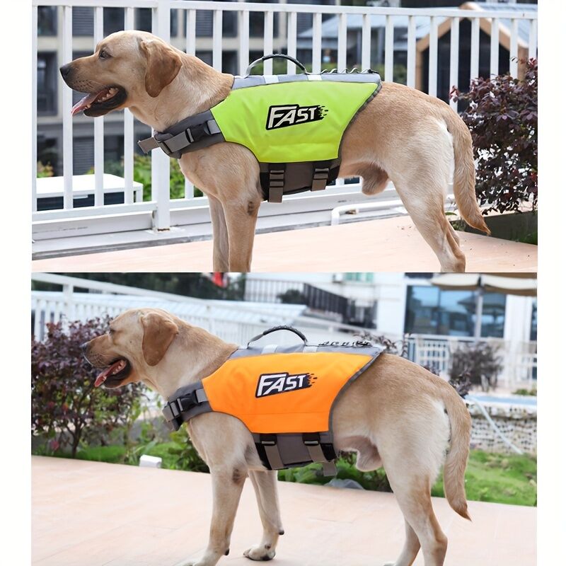 Dog buoyancy vest water adventures Pet life jacket Orange Medium