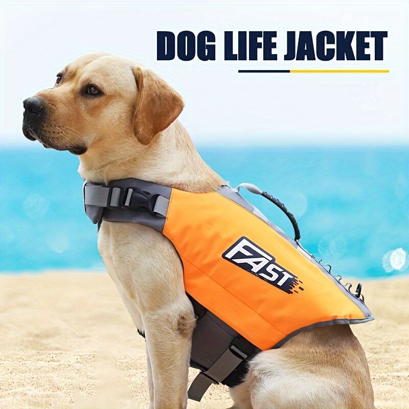 Dog buoyancy vest water adventures Pet life jacket Orange Medium