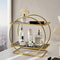 Elegant Golden Two-Tier Metal Cosmetic Organizer Stand - Luxury Countertop Makeup and Skincare Storage Shelf, Ideal for Bathroom Vanity, Home Decor, Dressing Table Accessories, and Perfume Storage