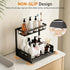 Not Designed for Design, But Designed for Life: Heavy-Duty Metal Frame Holds 50 lbs, Honeycomb Grid Prevents Water Accumulation, Non-Slip Upgraded Suction Cups for Stable Multi-Scenario Storage(Black)