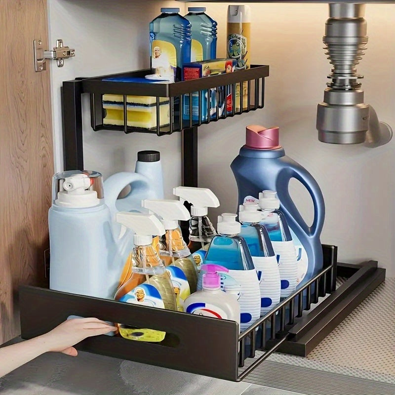 Not Designed for Design, But Designed for Life: Heavy-Duty Metal Frame Holds 50 lbs, Honeycomb Grid Prevents Water Accumulation, Non-Slip Upgraded Suction Cups for Stable Multi-Scenario Storage(Black)