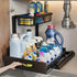 Not Designed for Design, But Designed for Life: Heavy-Duty Metal Frame Holds 50 lbs, Honeycomb Grid Prevents Water Accumulation, Non-Slip Upgraded Suction Cups for Stable Multi-Scenario Storage(Black)