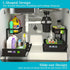 White Not Designed for Design, But Designed for Life: Heavy-Duty Metal Frame Holds 50 lbs, Honeycomb Grid Prevents Water Accumulation, Non-Slip Upgraded Suction Cups for Stable Multi-Scenario Storage