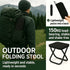 Outdoor One-Second Quick-Open Lightweight Folding Stool | 150KG High Load-Bearing | Portable Camping Chair, Picnic & Fishing Seat | Sturdy & Stable, Packable into Backpack | Essential for Travel