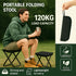 Outdoor One-Second Quick-Open Lightweight Folding Stool | 150KG High Load-Bearing | Portable Camping Chair, Picnic & Fishing Seat | Sturdy & Stable, Packable into Backpack | Essential for Travel