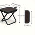 Outdoor One-Second Quick-Open Lightweight Folding Stool | 150KG High Load-Bearing | Portable Camping Chair, Picnic & Fishing Seat | Sturdy & Stable, Packable into Backpack | Essential for Travel