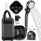 Portable shower pump, equipped with a rechargeable 6000mAh battery - outdoor shower, IPX7 waterproof, with temperature display - suitable for camping, car washing and pet car washing (gray)