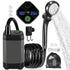 Portable shower pump, equipped with a rechargeable 6000mAh battery - outdoor shower, IPX7 waterproof, with temperature display - suitable for camping, car washing and pet car washing (gray)