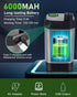 Portable shower pump, equipped with a rechargeable 6000mAh battery - outdoor shower, IPX7 waterproof, with temperature display - suitable for camping, car washing and pet car washing (gray)
