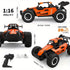 All terrain electric toy car, 1:16 scale model car, 2.4GHz R / C off-road car, top speed of 20 km / h, with headlights and shock absorbers, suitable for birthday gifts for boys over 3 years old