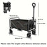 250KG Load Capacity 300L Large Capacity Heavy Duty Foldable Beach Car - All-Terrain Foldable Multi-Functional Handcart with Large Wheels, Side Pockets and Brakes - Durable Oxford Fabric and Stainless Steel Structure, Suitable for Camping, Garden, Sports a