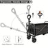250KG Load Capacity 300L Large Capacity Heavy Duty Foldable Beach Car - All-Terrain Foldable Multi-Functional Handcart with Large Wheels, Side Pockets and Brakes - Durable Oxford Fabric and Stainless Steel Structure, Suitable for Camping, Garden, Sports a
