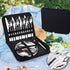 20Pcs Portable Camping Cutlery Set, Stainless Steel Picnic Utensils with Plates and Bottle Opener, Portable Cooking Utensils for 2, for Camping, Picnic, Outdoor Hiking