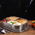 1400ml Lunchbox - Sandwich Box - Bento Box - Stainless Steel Food Containers - Adult Lunchbox - Sandwich Container - Metal Bento Lunchbox - Stainless Steel Food Storage Containers with Separate Compartments - Leakproof - Reusable - Microwave Safe