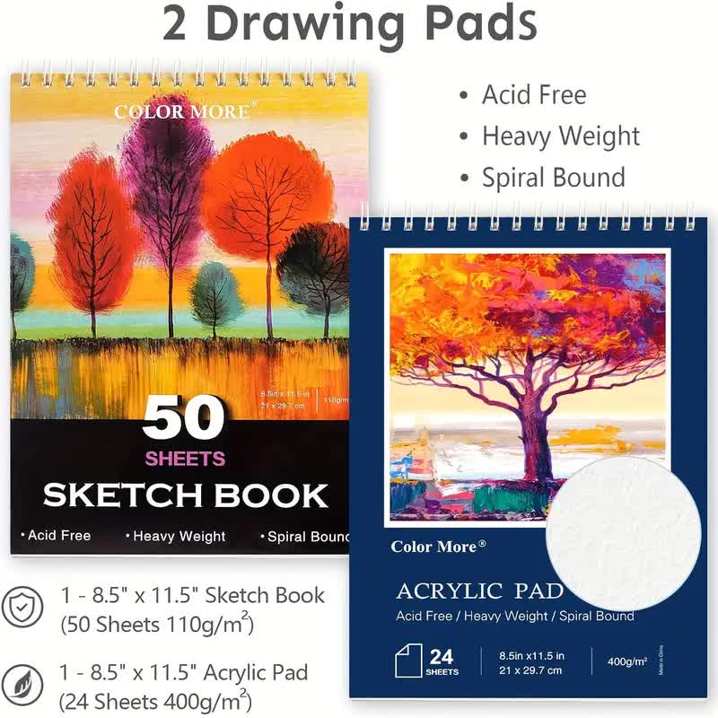 Cherry red 175-Piece Deluxe Art Set with 2 Drawing Boards, Wax Crayons, Acrylic Paints, Colored Pencils, Wooden Storage Case – Professional Painting Kit, Art Supplies, Ideal Gift for Christmas, Halloween, and Back-to-School Season
