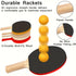 Easy-to-Install Durable Racket: 3-Step Assembly, 5-Layer Composite Wood, Ergonomic Non-Slip Grip for Long-Lasting Comfortable Sports Experience