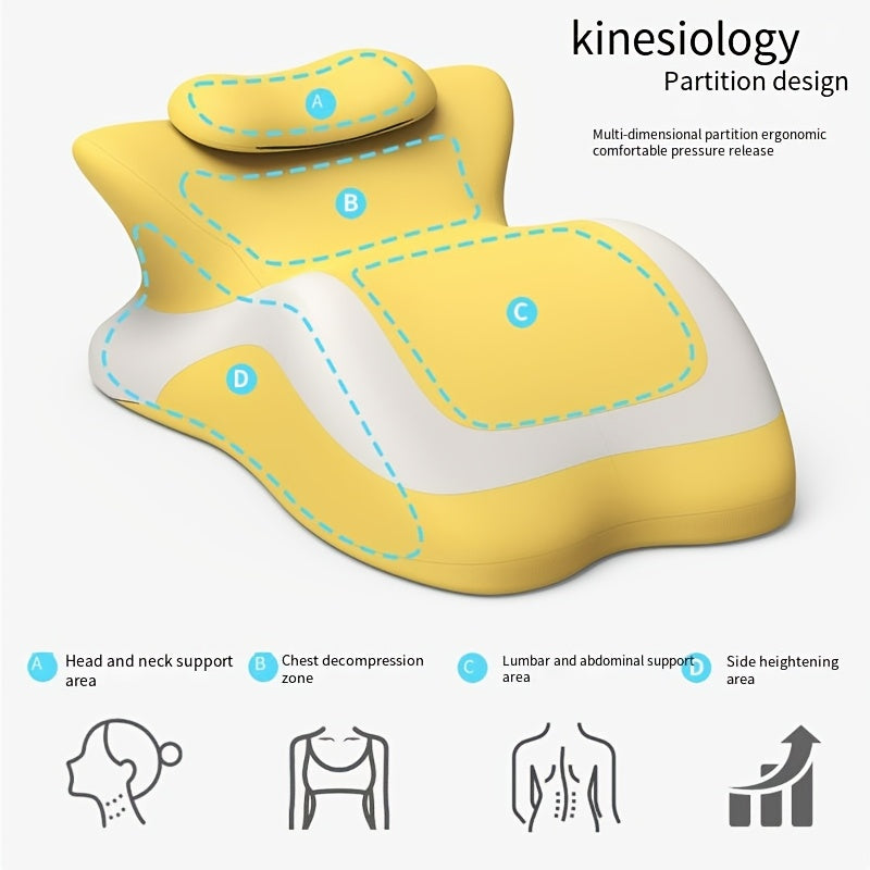 Bed Stomach-Sleep Pillow - Multi-functional Prone Position Pillow for Stomach Sleeping, Phone Use, Reading, Couples Fun Play, Intimacy Aid for Couples, Bed Hip Elevation Tool, Pā Pā Pillow（BLUE）