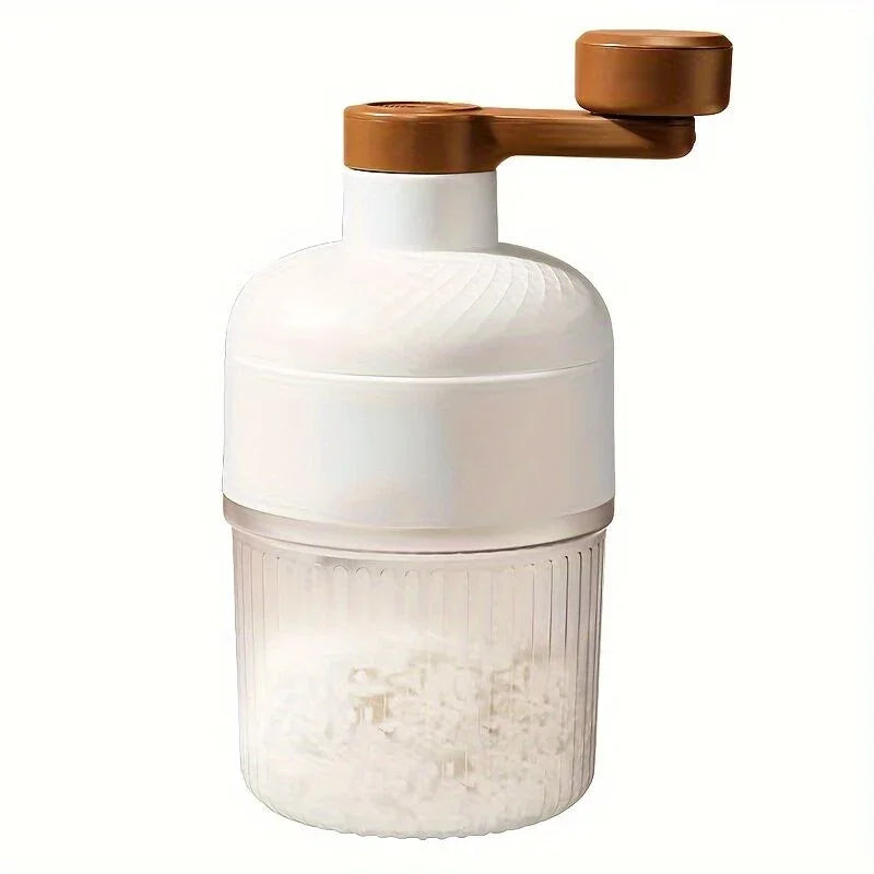 Hand-Crank Ice Maker in 10 Seconds｜Anti-Slip Handle + Transparent Large Ice Box, Unlock Colorful Summer Smoothies & Shaved Ice
