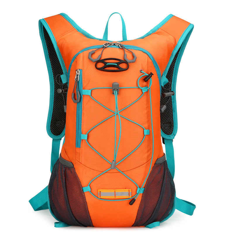 Orange-Capacity Storage Backpack, featuring a main compartment with multiple organized pockets for efficient item arrangement. Ideal for daily commuting and short trips, offering practical and convenient storage solutions.