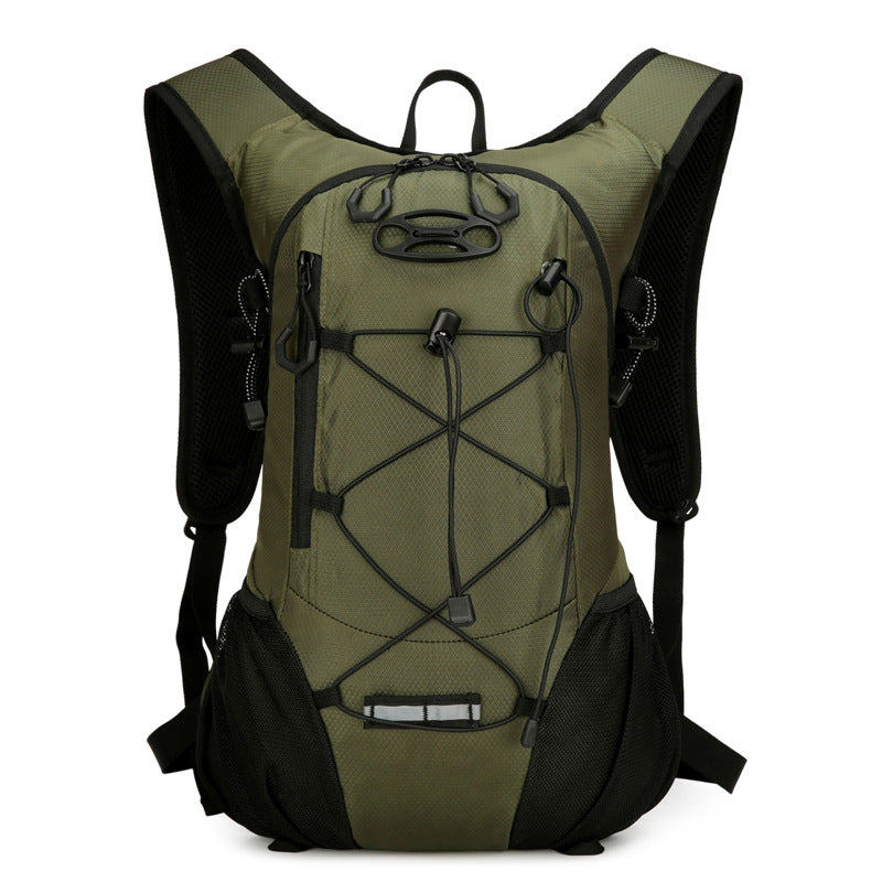 Dark green Large-Capacity Storage Backpack, featuring a main compartment with multiple organized pockets for efficient item arrangement. Ideal for daily commuting and short trips, offering practical and convenient storage solutions.