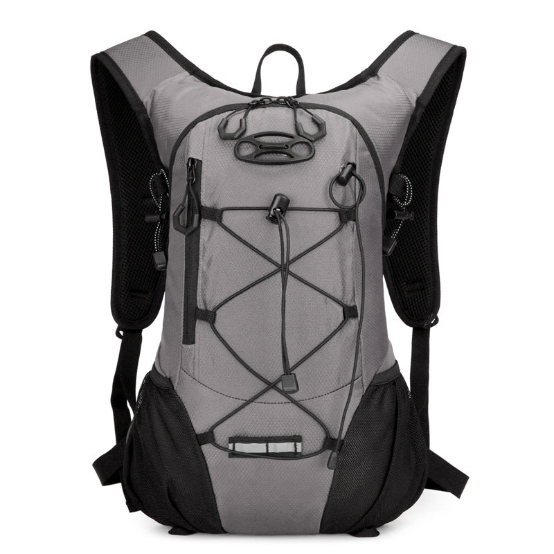 Grey Large-Capacity Storage Backpack, featuring a main compartment with multiple organized pockets for efficient item arrangement. Ideal for daily commuting and short trips, offering practical and convenient storage solutions.