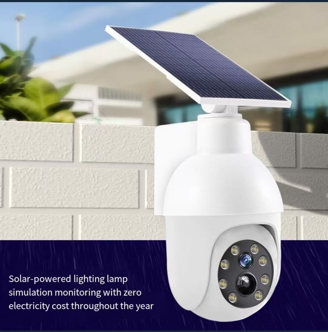 Solar sensor simulation camera light - No real monitoring function, simulated appearance design, smart sensor lighting, for outdoor security warning purposes | Energy-saving anti-theft solution | Warning lighting equipment