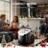 WHITE Desktop Ice Maker, Produces Ice in 6 Minutes with a Capacity of 26 Pounds, Energy-Saving 30% and Operating Noise Below 40 Decibels, Portable Ice Maker with Built-in Ice Basket, Suitable for Home and Camping.
