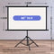 84inPortable and mobile projection screen with tripod stand, 16:9 HD format, suitable for home theater and indoor wall mounting. Made of polyester fabric, easy to set up and use. Ideal for office presentations and home entertainment, ready to use right ou