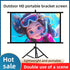 100in Portable and mobile projection screen with tripod stand, 16:9 HD format, suitable for home theater and indoor wall mounting. Made of polyester fabric, easy to set up and use. Ideal for office presentations and home entertainment, ready to use right