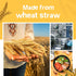 Eco-Friendly Wheat Straw Dinnerware: Stackable Design with Natural Texture, Illuminating the Sustainable Aesthetics of Every Meal