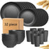 32件Eco-Friendly Wheat Straw Dinnerware: Stackable Design with Natural Texture, Illuminating the Sustainable Aesthetics of Every Meal